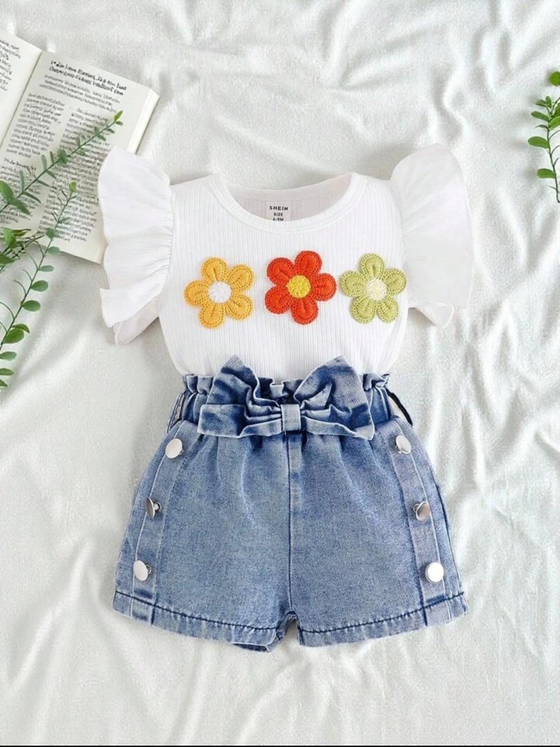 تیشرت و شلوارک دخترانه مجلسی کد۲۰۰۵