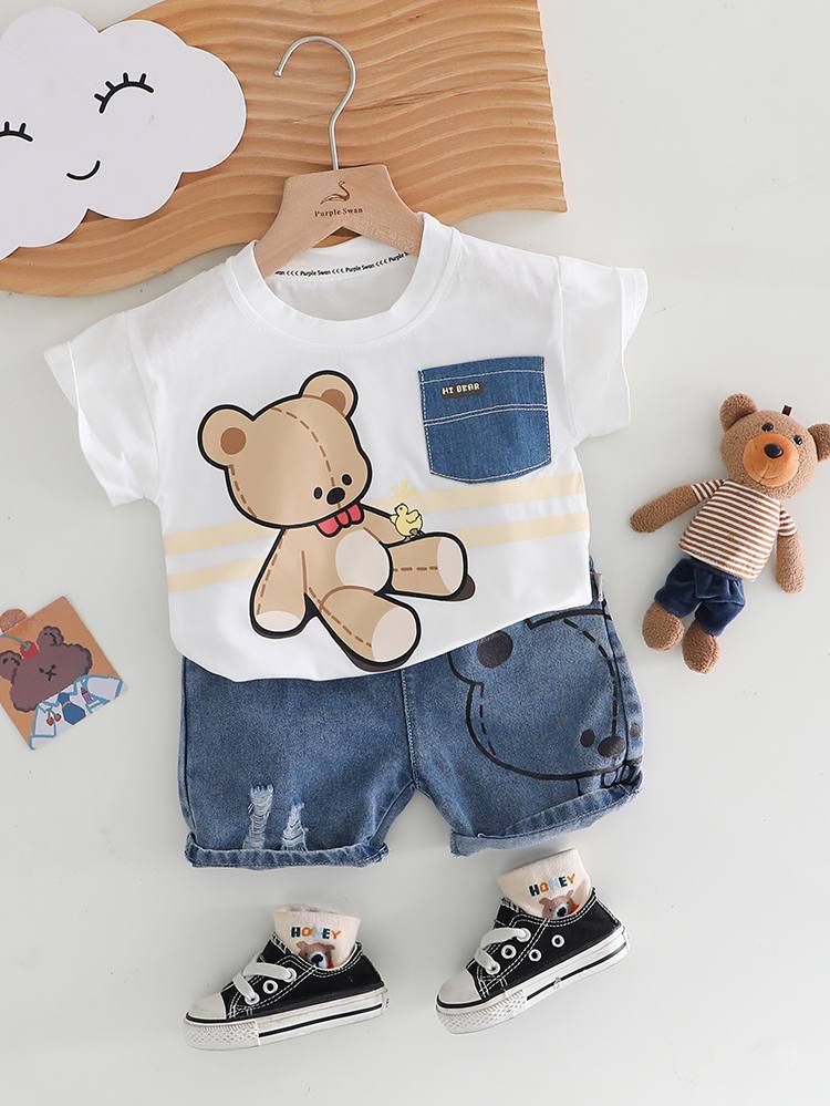 ست تیشرت و شلوارک وارداتی کد 2082