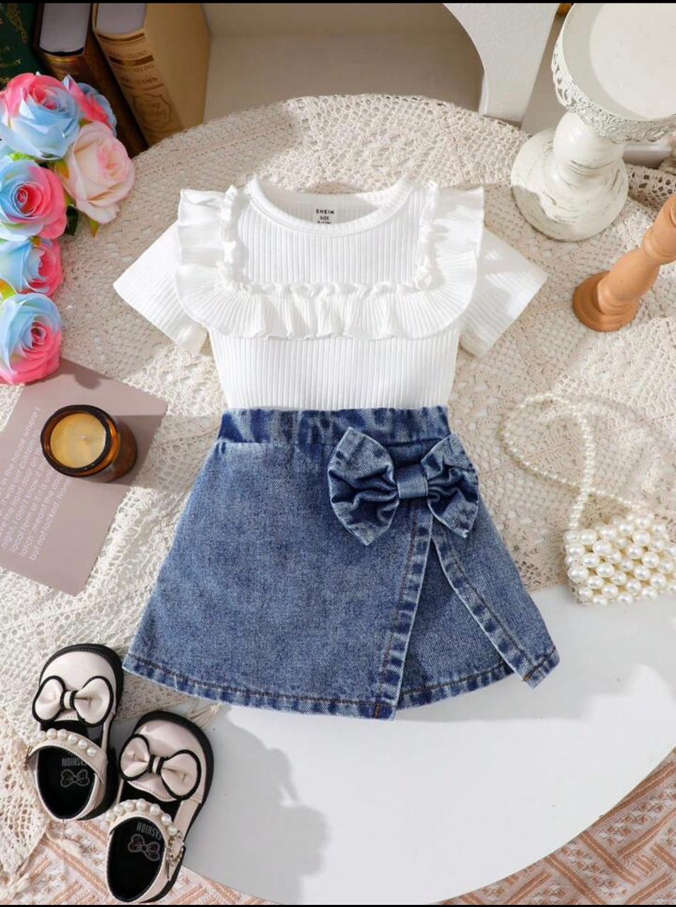 تیشرت و شلوارک دخترانه مجلسی کد۲۰۰۶